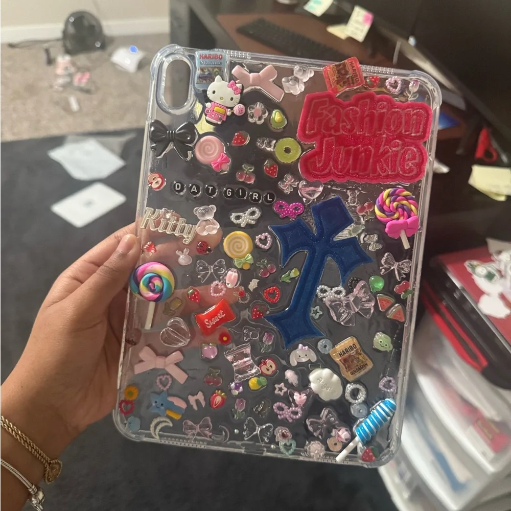 Decorative Clear Phone Case with Stickers